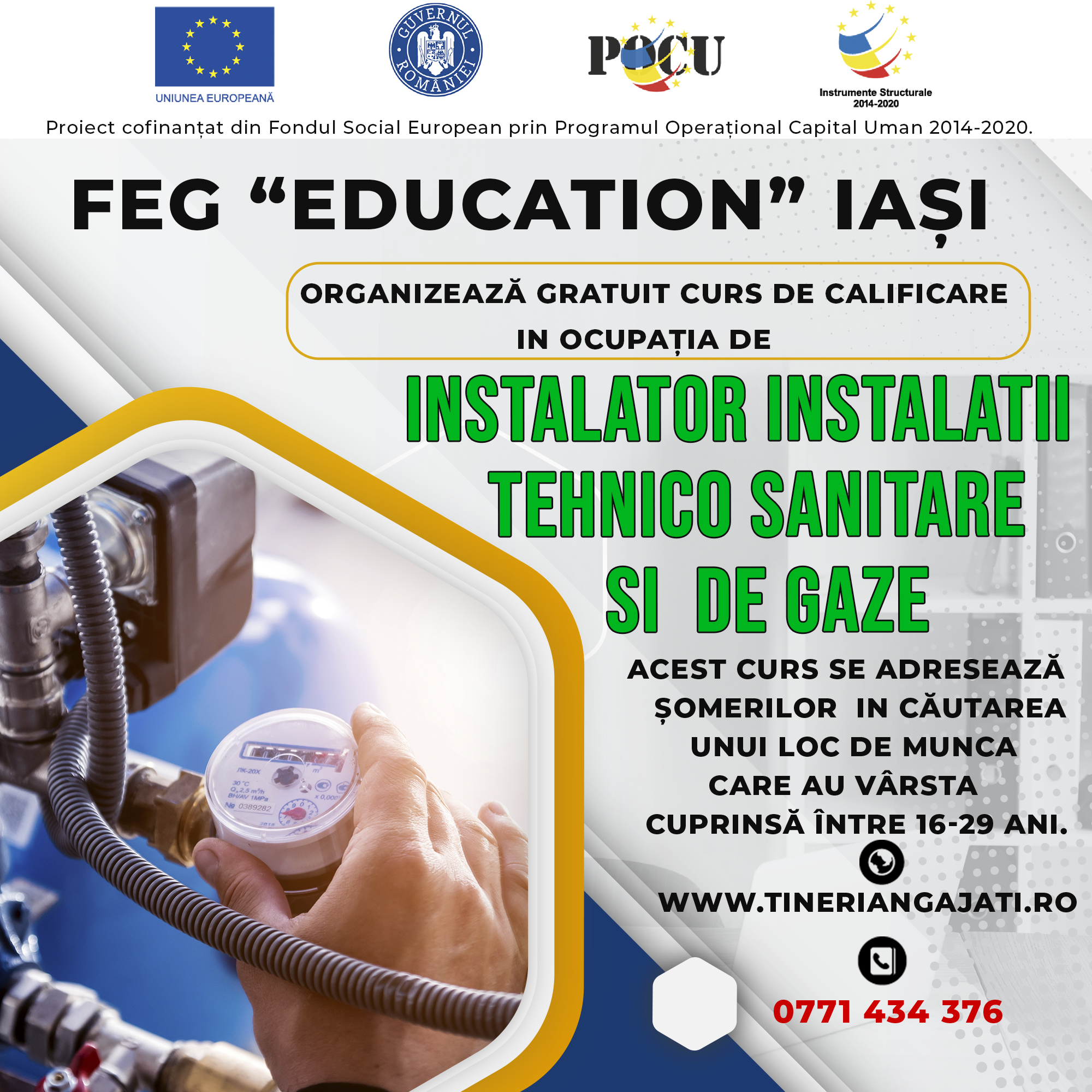 Instalator instalatii tehnico sanitare si de gaze